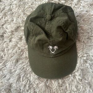Green Chic Surf Cap with Palm Tree Embroidery